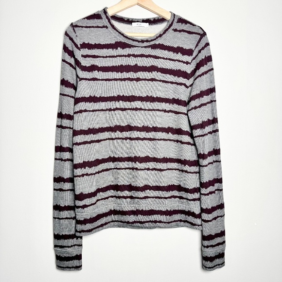A.L.C. Conlo Frequency Stripe Crewneck Sweater Sz L - Picture 2 of 7